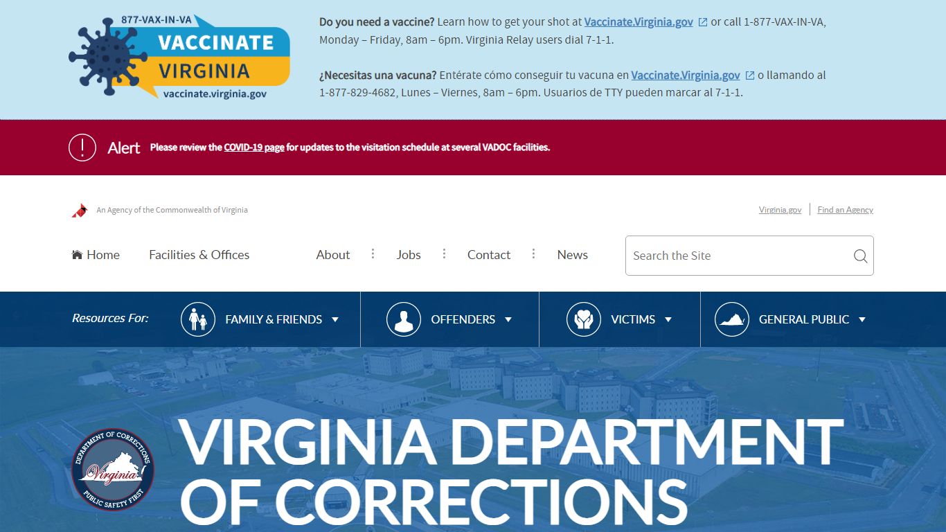 Offender Locator — Virginia Department of Corrections